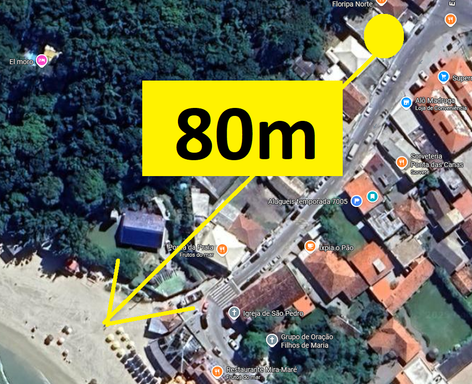 Vista aérea del Edificio 6962 - Playa de Ponta das Canas